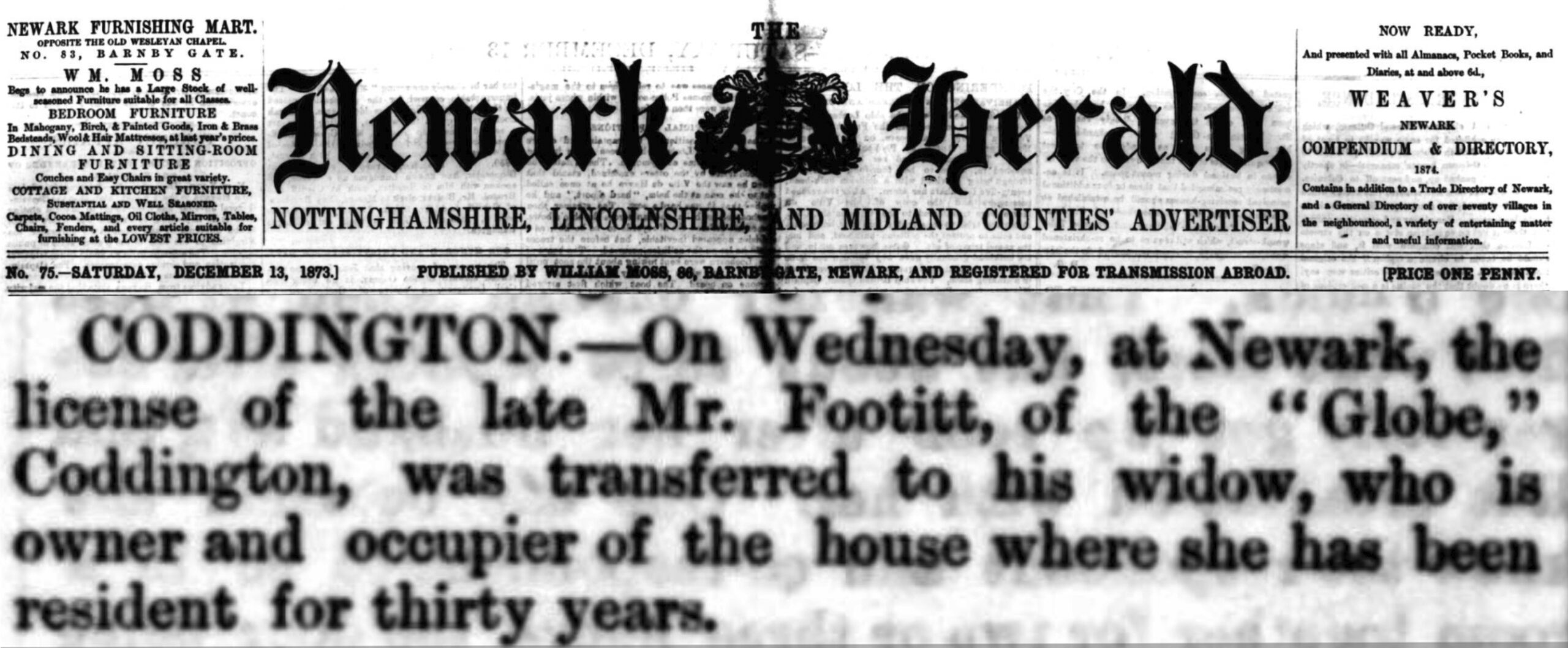 1873_-_pub_transfer_The_Globe_at_Coddington_widow_FOOTIT_-_Newark_Herald_-_13_Dec_1873.jpg